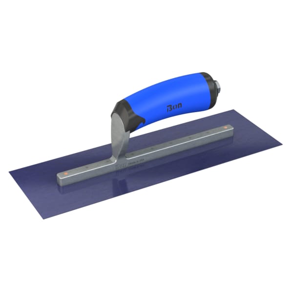 Steel City Trowels By Bon Bon 67-176 Finish Trowel, Square, Blue Steel, 12 X 4, Comfort Grip 67-176 - main